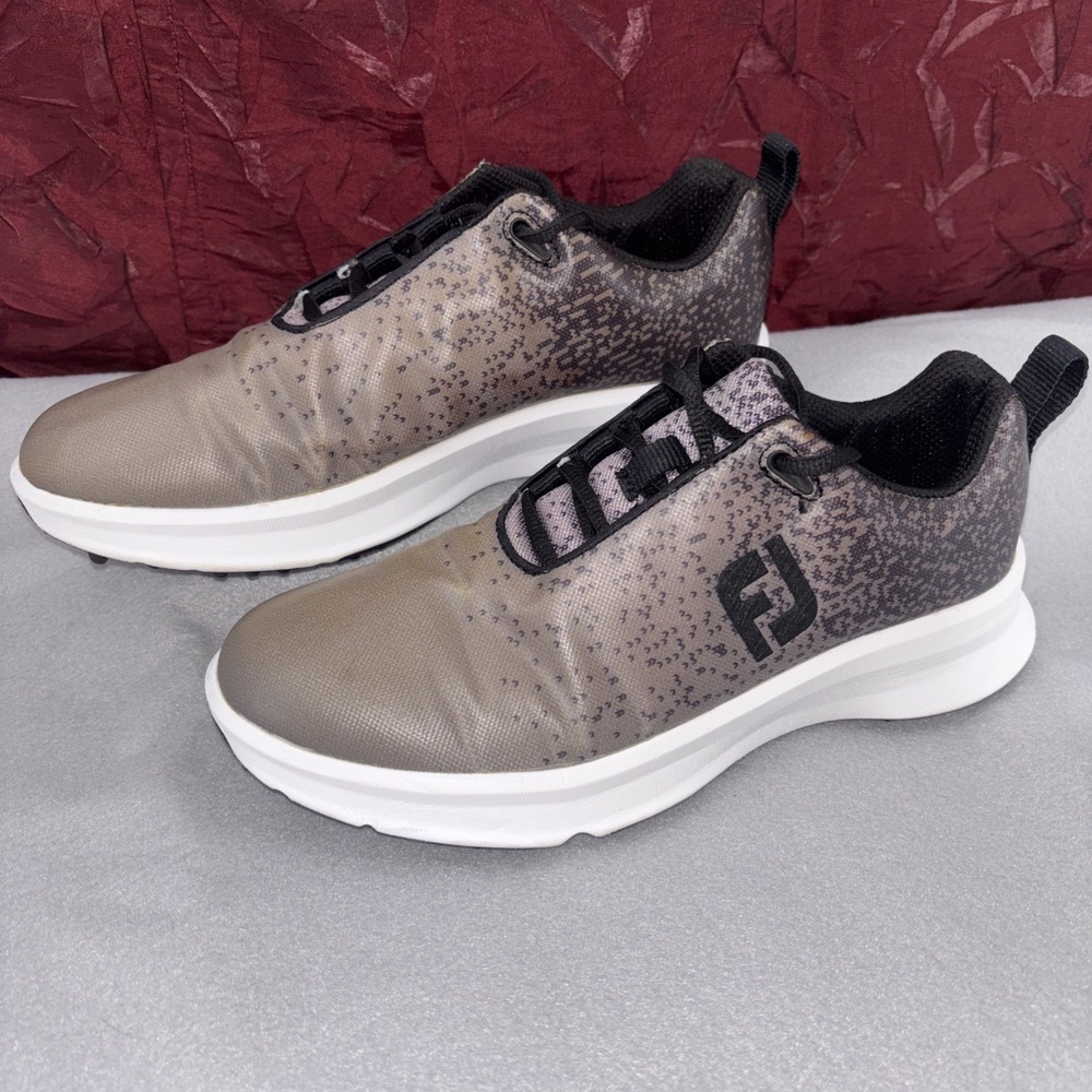 FootJoy Women's FJ Leisure 92925 Spikeless Golf Shoes - Size 7M Grey Black EUC